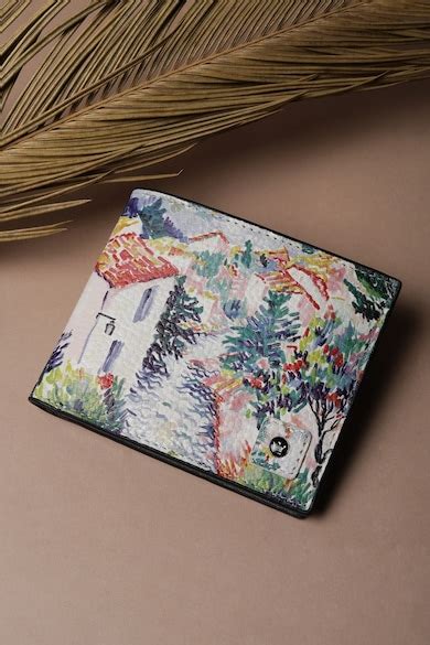 Louis Philippe Wallets, Men Multicolor Print Leather Wallet for ...