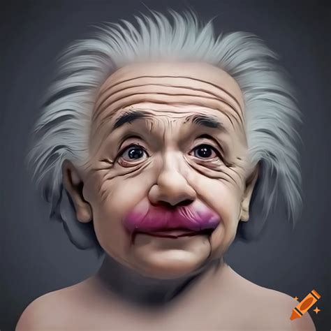 Digital artwork of a combined face of einstein and tesla