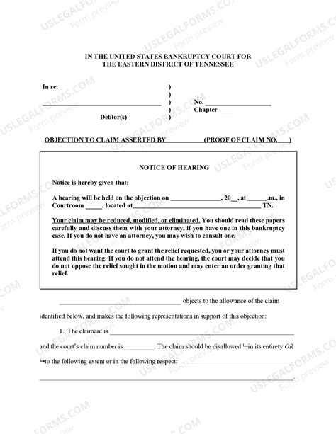Mississippi Objection to claim (hearing) | US Legal Forms