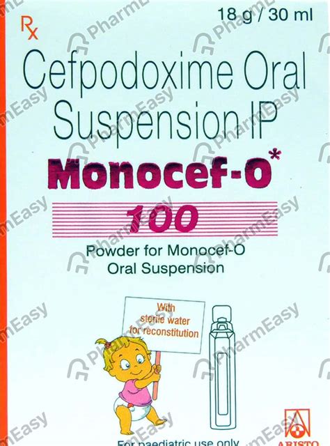 Monocef-O 100 Dry Suspension: Uses, Side-effects, Price, Dosage & More ...