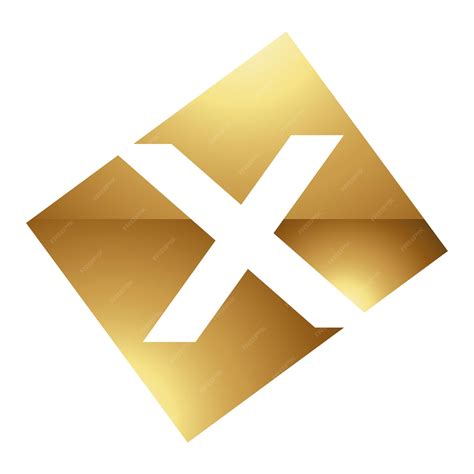 Premium Vector | Golden letter x symbol on a white background icon 9 - Letter X Symbol