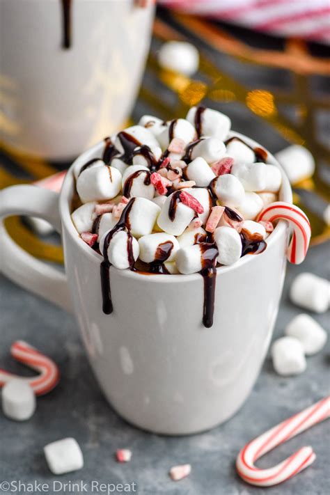 Peppermint Hot Chocolate - Shake Drink Repeat