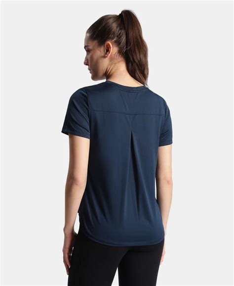 Buy Microfiber Fabric Regular Fit Half Sleeve Breathable Mesh T-Shirt ...