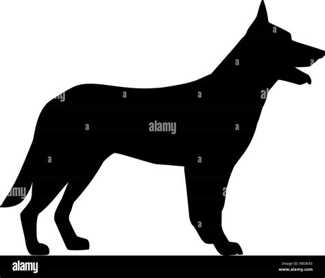 German Shepherd Silhouette Stock Photos & German Shepherd Silhouette Stock Images - Alamy - silhouette of german shepherd