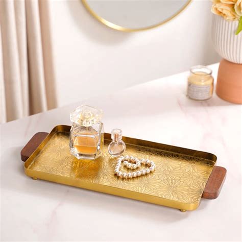Spring Garden Nested Serving Tray Set Of 3 Online - Premium Tray | Nestasia