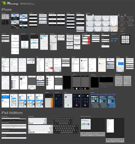Free iOS 7 Illustrator vector UI kit - Mercury Blog