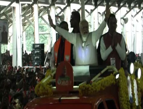PM Modi reaches Jamboree Maidan in MP's Bhopal, to address mega meet of ...