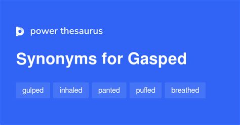 GASPED Synonyms: 120 Similar Words & Phrases