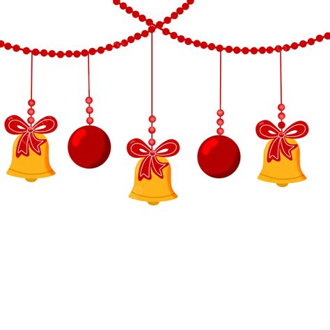 Christmas Bell Hanging Decoration, Christmas Bell Vector, Christmas ...