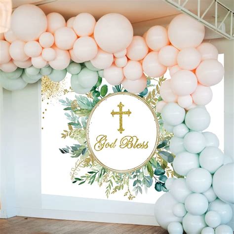 Crefelimas Greenery God Bless Backdrop White and India | Ubuy