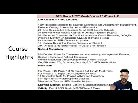 OliveBoard | SEBI Grade A 2025 Crash Course 3.0 (Phase 1+2)