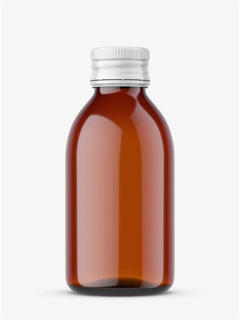 Pharmacy amber bottle mockup - Mockups Design