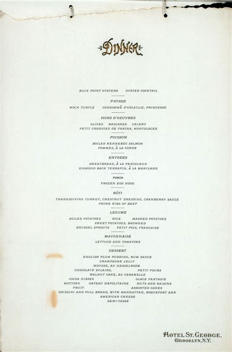 30 Amazing Thanksgiving Menus of US Hotels From the Late 19th Century ...