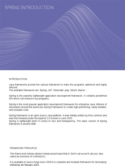 Spring Framework Tutorial PDF 的图像结果