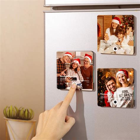 Custom Music Fridge Magnet, Personalized Photo & Music Refrigerator ...