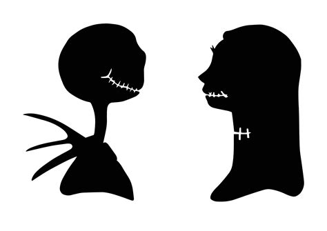 Cartoons Characters Wall Decals Jack Skellington And Sally The ...