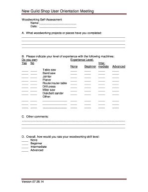 Woodworking Self-Assessment - Guildoforegonwoodworkers - Fill and Sign ...