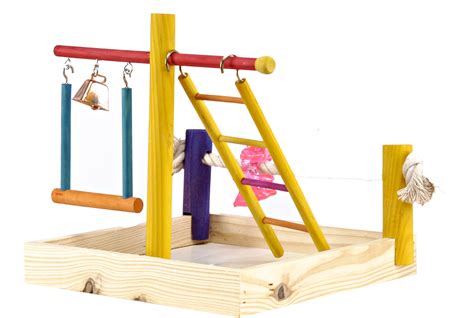PENN-PLAX Bird Life Wooden Playpen – Perfect for Small Breeds - Keep ...
