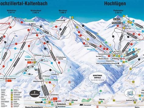 View piste map of Zillertal (Austria)
