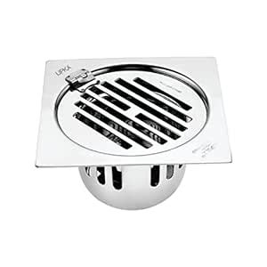 LIPKA Square Flat Cut with Golden Classic Jali & Hinge Floor Drain |304 ...