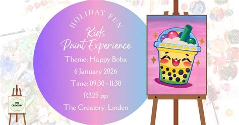 Kids Paint Experience: Happy Boba, The Creatory, Randburg, 6 January ...