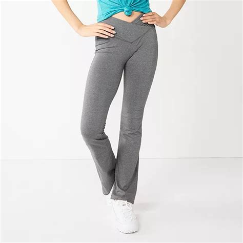 Juniors' SO® Crossover Waistband Flare Legging