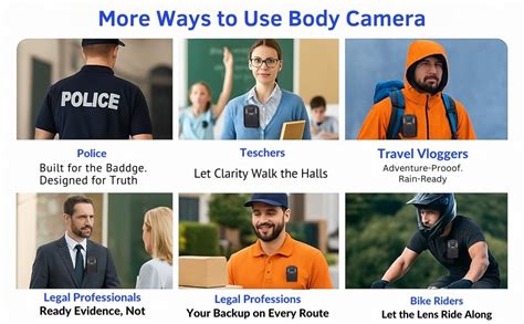Justrack Body Worn Camera with WiFi, GPS, QHD Recording, Built-in ...