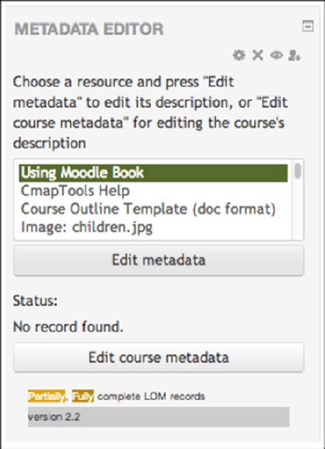 Metadata Editor 的图像结果