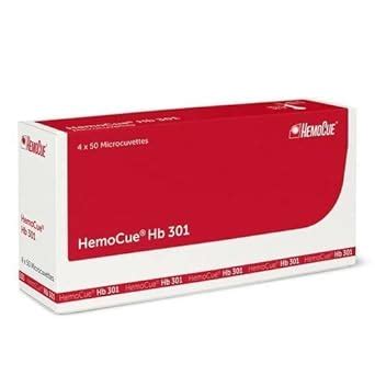 Microcuvette Hemocue Hb 301 Hemoglobin Hgb 50 Microcuvettes Per Bottle ...