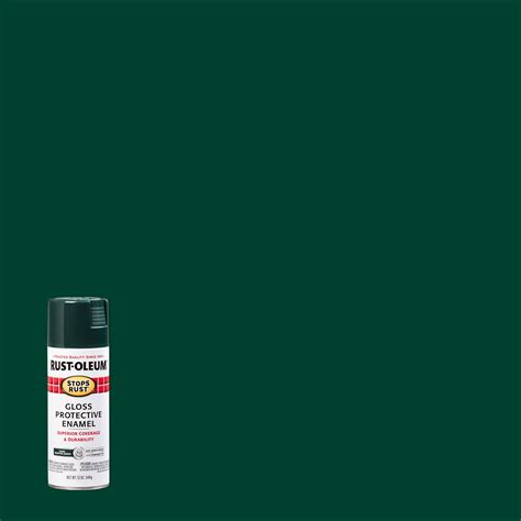 Dark Hunter Green, Rust-Oleum Stops Rust Gloss Protective Enamel Spray ...