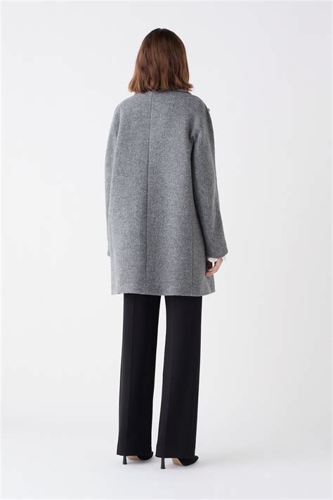 Gerome 100% wool coat light grey woman