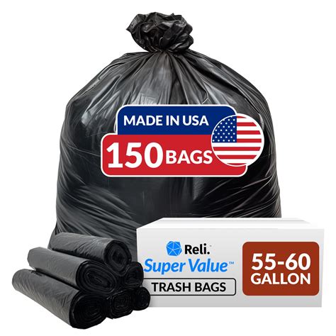 Mua Reli. 55-60 Gallon Trash Bags Heavy Duty | 150 Bags | 50-60 Gallon ...