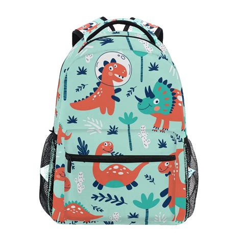 Buy Small Raincoat Cute Cartoon Red Dinosaurs Travel Laptop Backpack ...