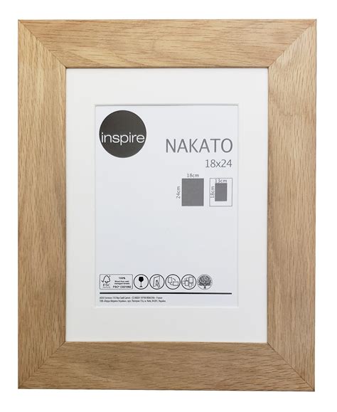 Ramka na zdjęcia Nakato 18 x 24 cm dąb MDF Inspire - Leroy Merlin