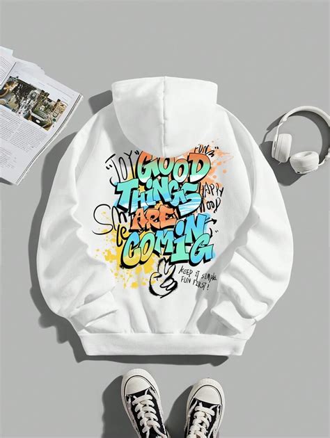 Teen Boy Slogan Graphic Thermal Lined Hoodie | SHEIN USA