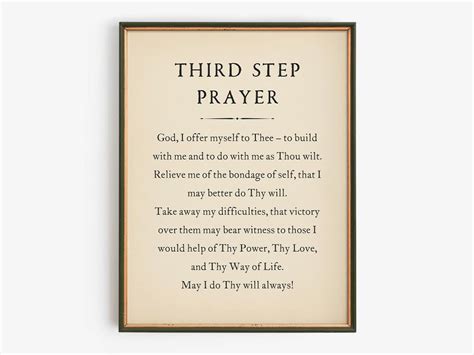 Third Step Prayer - Alcoholics Anonymous Printable, Twelve Step Healing ...