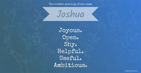 The hidden meaning of the name Joshua | Namious