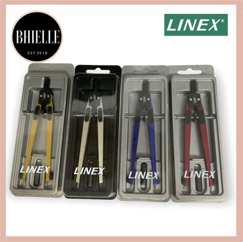 LINEX Pencil Metal Compass up to 360mm diameter with two extra lead in ...