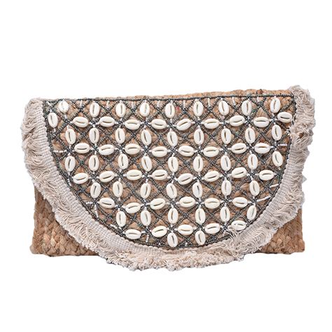 Jute Beaded Banjara Boho Clutch Bag