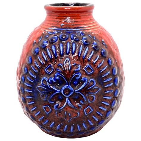 German Mid-Century Modern Pottery Fat Lava Vase Cari Zalloni for ...