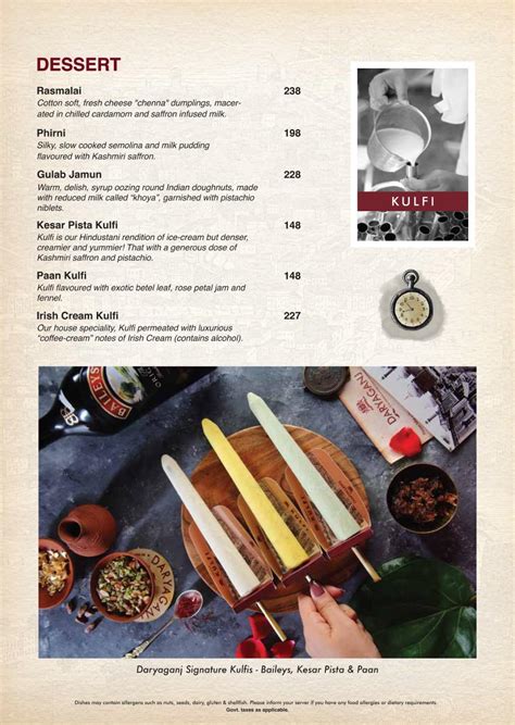 Daryaganj Menu –Authentic North Indian Dishes & Signature Classics
