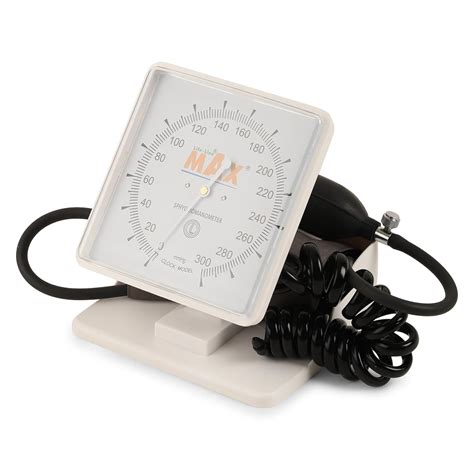 LIFE LINE MAX CLOCK TYPE Aneroid Dial Sphygmomanometer Blood Pressure ...