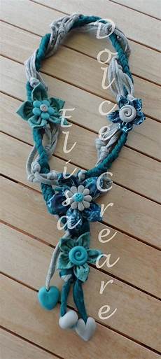 collane con fiori di stoffa collana in fettuccia con fiori di stoffa e quot pietre collane con fiori di stoffa collana in fettuccia con fiori di stoffa e quot pietre