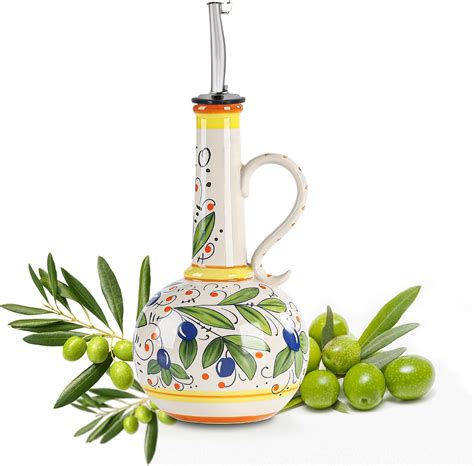 Amazon.com: Gnlnkn 18 oz Ceramic Olive Oil Dispenser Bottle for Kitchen ...