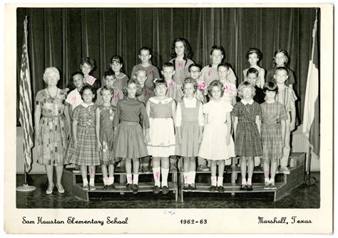 [Sam Houston Elementary School Class Picture, Marshall, Texas, 1962-63 ...
