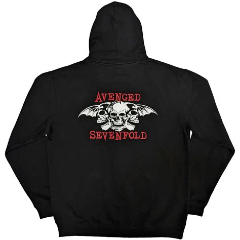 Avenged Sevenfold 'Dead Head' (Black) Zip Up Hoodie | Eyesore Merch