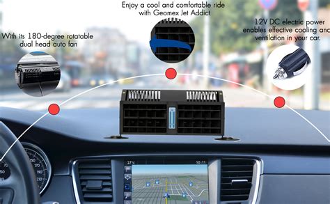 Geomex Jet Air Car Fan Fitted Universally, Car Dashboard Air ...