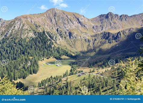Mountain Panorama and Alps with Alpine Huts at Mountain Hirzer in ...