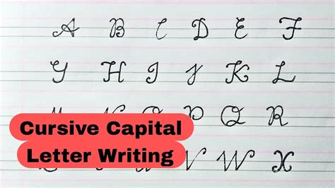 How to write Cursive Capital Letter Writing | How to write | English ...