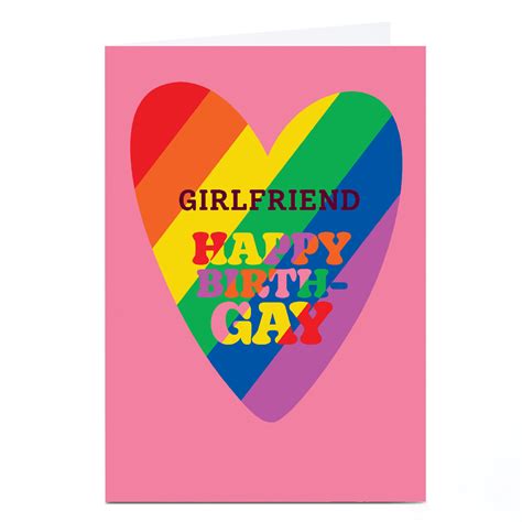 Buy Personalised Birthday Card - Girlfriend Happy Birth-GAY rainbow ...